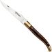 Laguiole en Aubrac Le Bijou L0212LCHB/WCBJ Ironwood Burl, Handcarved Copper Plates, Matt Brass Bolsters, couteau de poche, 12 cm