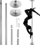 VEVOR Professionele Danspaal, Pole Dance Draagbare Danspaal Professioneel Ca. 83" - 110" In Hoogte Verstelbaar Afneembare Fitnessbar Spinning Fitness Zilveren Dansbar Sportscholen Clubfeest