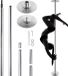 VEVOR Professionele Danspaal, Pole Dance Draagbare Danspaal Professioneel Ca. 83" - 110" In Hoogte Verstelbaar Afneembare Fitnessbar Spinning Fitness Zilveren Dansbar Sportscholen Clubfeest