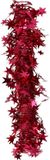 Inge-glas Inge Christmas Goods Spiraal kerstslinger - rood - folie - 750 cm - sterren