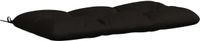 vidaXL Bankkussen VIANEN 100% Polyester Zwart 110 x 60 x 12 cm