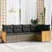 Maison Exclusive - Ensemble de jardin pour extérieur, composé de 5 pièces avec coussins, gris, en polyrotin