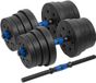 REBEL ACTIVE Haltères réglables avec connecteur 2x15 kg Noir Plastique