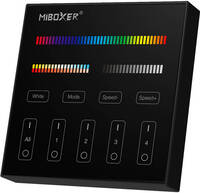 milight MiBoxer - Smart Touch Wandbediening - RGB+CCT - 4 Zone - Mat Zwart