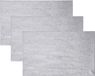 Merkloos Glitter tafel Placemat rechthoekig - 6x - zilver - 44 x 29 cm
