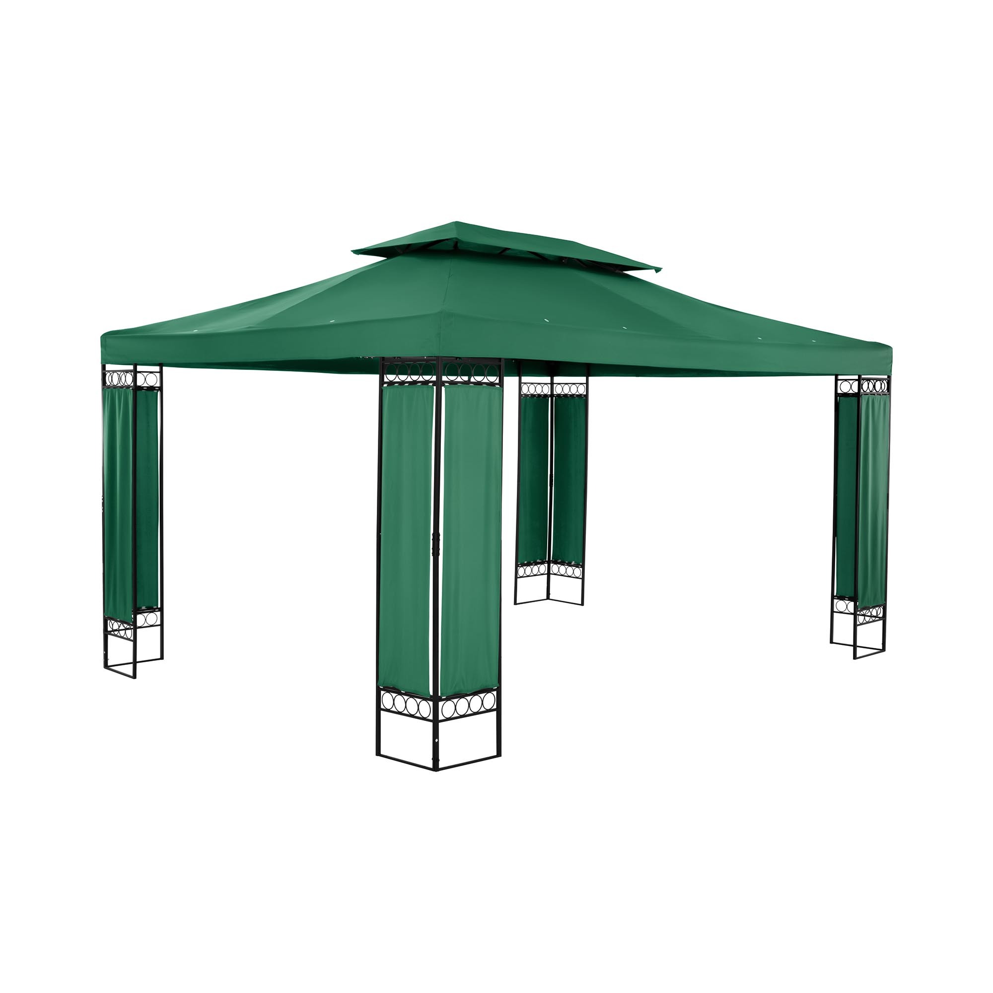 Uniprodo Tuin pergola - 3 x 4 m - 160 g/m² - donkergroen