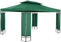 Uniprodo Tuin pergola - 3 x 4 m - 160 g/m² - donkergroen