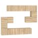 VidaXL meuble TV et centre de divertissement, 1000 mm de large, 300 mm de profondeur, 300 mm de haut, couleur bois
