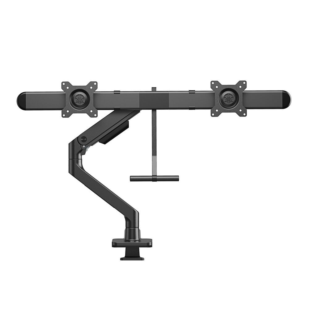 ACT Monitorarm 32" office premium - gasveer - crossbar - 2 schermen - Zwart