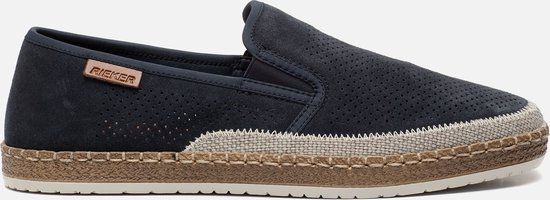 Rieker Instappers blauw Nubuck - Maat 43