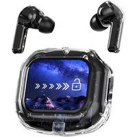 SZSMART AIRMAX6 Lite draadloze Bluetooth-hoofdtelefoon (in-ear, microfoon, LCD-touchscreen, zwart)