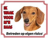 Stickerkoning.nl Teckel Waakbord Wit Polystyreen 350x25x25 cm