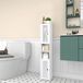 Cabine de douche étanche - 1 pièce - Blanc - 26 x 22 x 118 cm