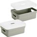 Sunware boîte de rangement avec couvercle transparent - 1x pièce - gris clair - 9 litres - plastique - 35 x 25 x 12 cm