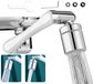 Sans marque Rallonge de robinet multifonctionnelle pivotante pour cuisine et salle de bain – Rotation à 1440° et débits d'eau réglables