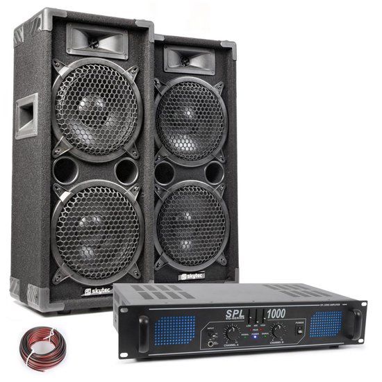Skytec MAX28 met SPL1000 versterker - 1000W complete installatie