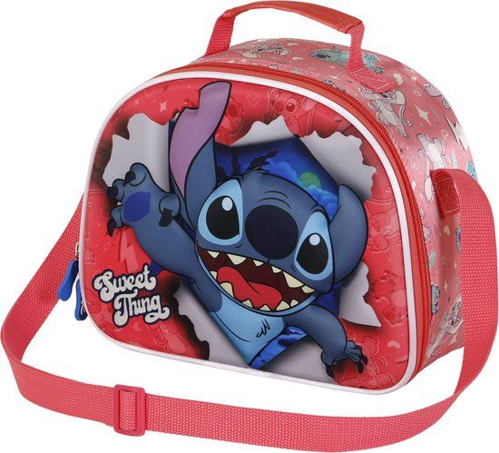 Karactermania Disney Lilo en Stitch 3D Thermische Lunchtas met Trolley bevestiging - Blauw-Rood
