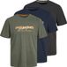 JACK&JONES JJALVIS TEE SS CREW NECK 3PK MP Heren T-shirt