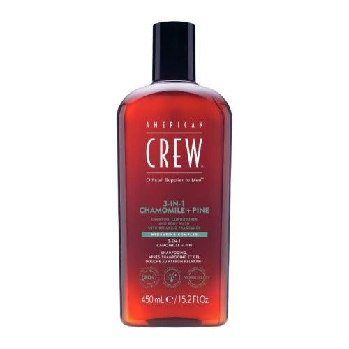 American Crew 3-in-1 Shampoo, Conditioner & Body Wash - Chamomile + Pine