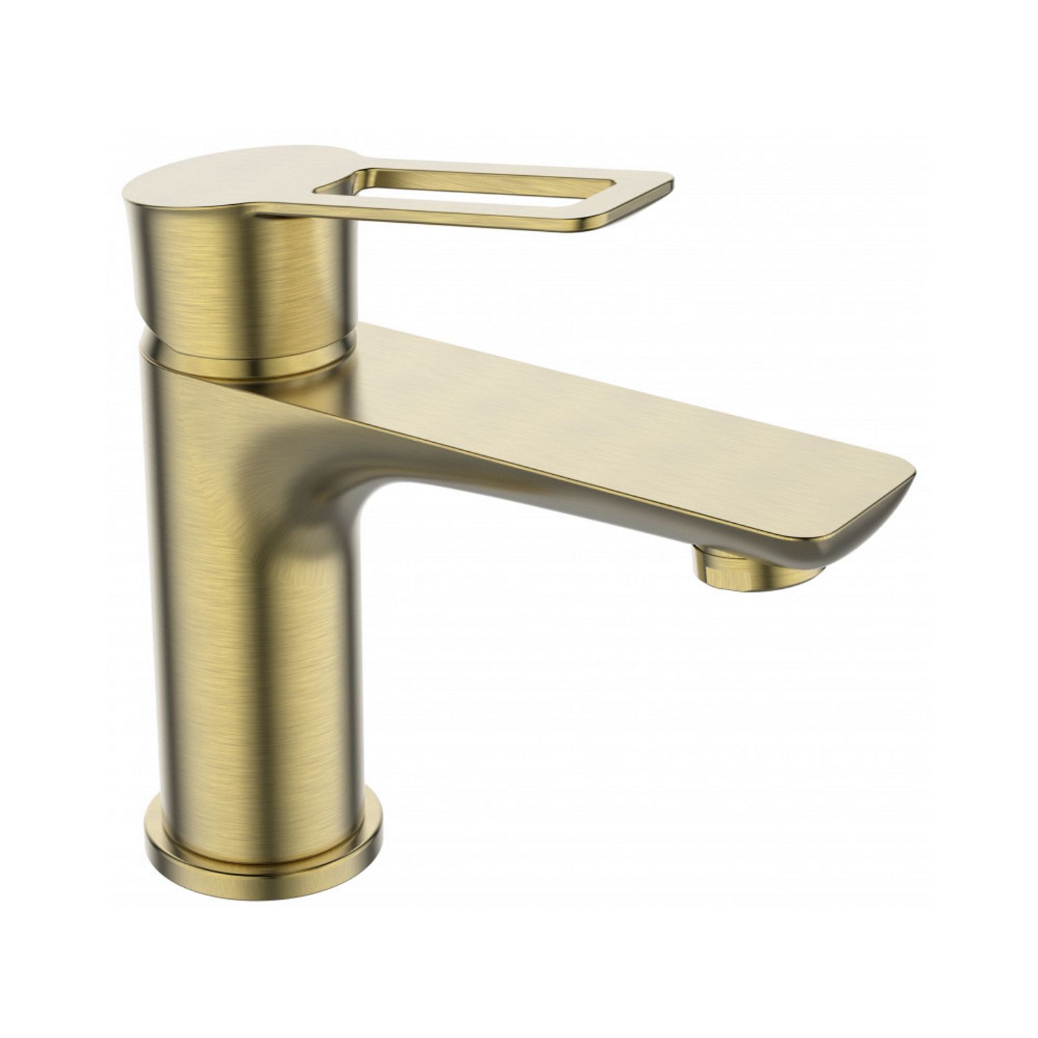 SANIMAR Lagos Wastafelkraan - Geborsteld Messing - Eengreepshendel