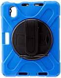 Hoes Apple Hoes voor iPad Mini 6e generatie 2021 met penhouder, stootvaste robuuste hoes voor iPad 8,3 inch met draaibare standaard en handlus, blauw