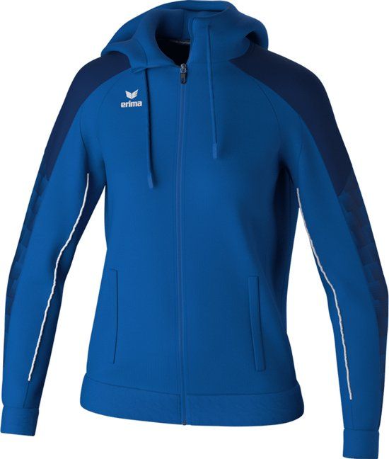 Erima Evo Star Trainingsjack Met Capuchon Dames - Royal / Marine | Maat: 38