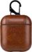 By Qubix AirPods 1/2 hoesje Litchi PU Series - Softcase - Donkerbruin