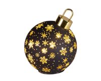 Decoris Draaiende kerstbal d18h23 zwart
