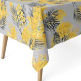 ECOMMERC3 Vlekafstotend tafelkleed voor rechthoekige tafel, afmeting 260 x 140 cm, vuilafstotend tafelkleed, extra zacht en waterdicht, grijs