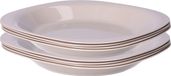 Plasticforte Verjaardag/kinderen/camping borden - 8x stuks - Dia 21 cm - beige - kunststof - onbreekbaar
