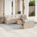 Maison Exclusive - Ensemble de meubles de jardin 10 pièces avec canapé et coussins, beige, en polyrotin
