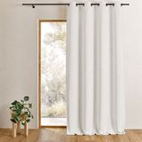 HomeMaison M1 brandvertragend verduisteringsgordijn, polyester, gebroken wit, 140 x 260 cm