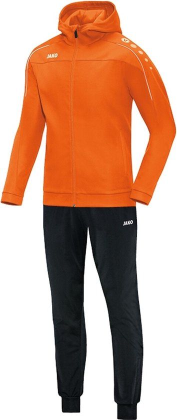 Jako - Hooded Tracksuit Classico Woman - Dames - maat 40 - Oranje - Maat M