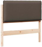 vidaXL Gestoffeerd hoofdbord Natuurlijk en Licht Grijs 90 cm