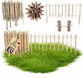 Floranica Schapenhek hazelaar hoogte 50 cm x 5 m, houten borderrand tuin, lamelafstand 4-6 cm, decoratief tuinhek