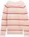 Tom Tailor Pull en tricot de coton biologique à manches longues pour femme - Taille M - design rayé tricot pêche