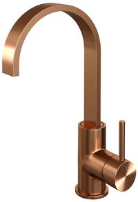 Brauer Copper Edition Hoge Opbouw Wastafelmengkraan met Draaibare Platte Uitloop Model A Koper Geborsteld PVD