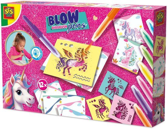 SES Creative Unicorn Blow Airbrush Pens