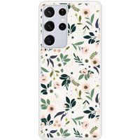Samsung Galaxy S21 Flowers Verstevigd hoesje met sublimatie bedrukking