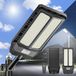 Lampadaire solaire avec télécommande, protection IP66, 16 watts, noir