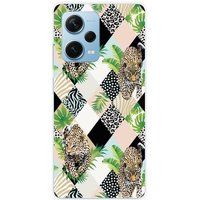 Xiaomi Redmi Note 12 Pro Plus bedrukt siliconen hoesje leopard losange