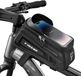 Sacoche de guidon de vélo avec fenêtre tactile pour smartphone jusqu'à 8 pouces, 1,8 litre, noir