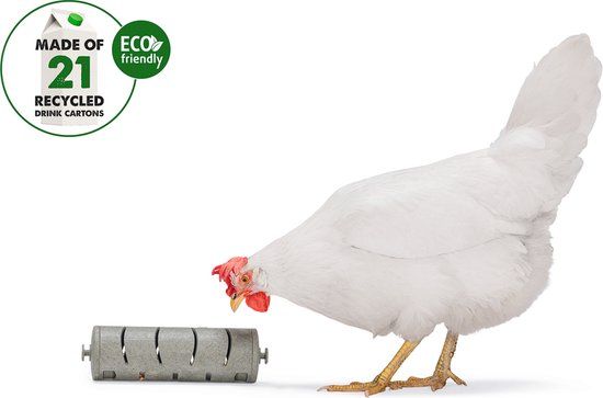 Beeztees Snackroller - Kippenspeelgoed - 22,5x6,5x6,5 cm - Grijs