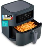 MEDION E40 XL heteluchtfriteuse (5,2 L, airfryer, 2150 W, 9 programma's, matgrijs)
