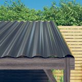 vidaXL - Dakpanelen - 36 st - 80x36 cm - gegalvaniseerd staal - antracietkleurig