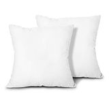 EDOW Sierkusseninzetstukken, set van 2 lichtgewicht dons, alternatief polyester, bankkussens, sham stuffer, machinewasbaar. (Wit, 18x18)