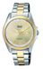 Q&Q A05A-001PY Herenhorloge Analoog Roestvrij Staal Goudkleurig Zilverkleurig