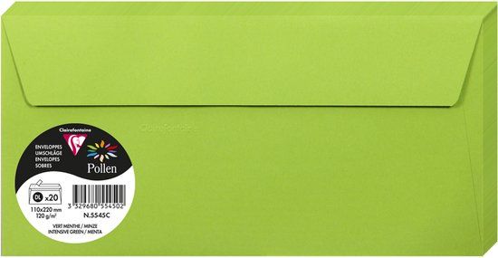 Pollen by Clairefontaine Envelop DL, Lavendelblauw