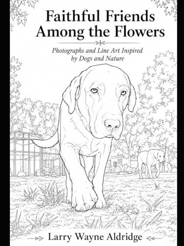 Faithful Friends Among the Flowers: Photographs and Line Art inspired by dogs and nature