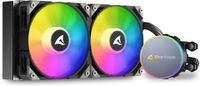 Sharkoon S70 RGB Computer behuizing, Processor Alles-in-één vloeistofkoeler 12 cm Zwart 1 stuk(s)